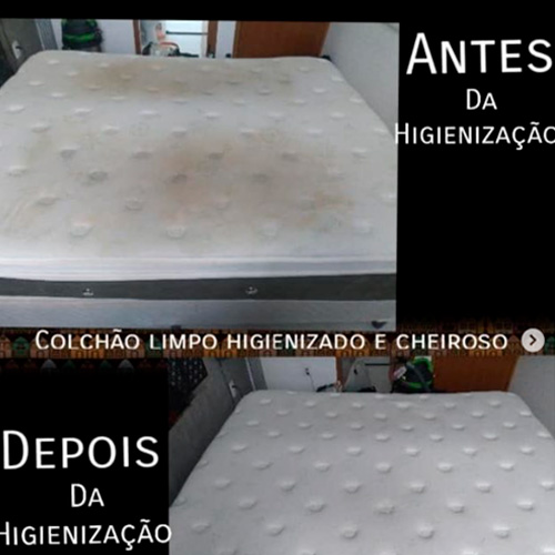 Sofá higienizado pela Mania de Limpar - Antes e Depois 1